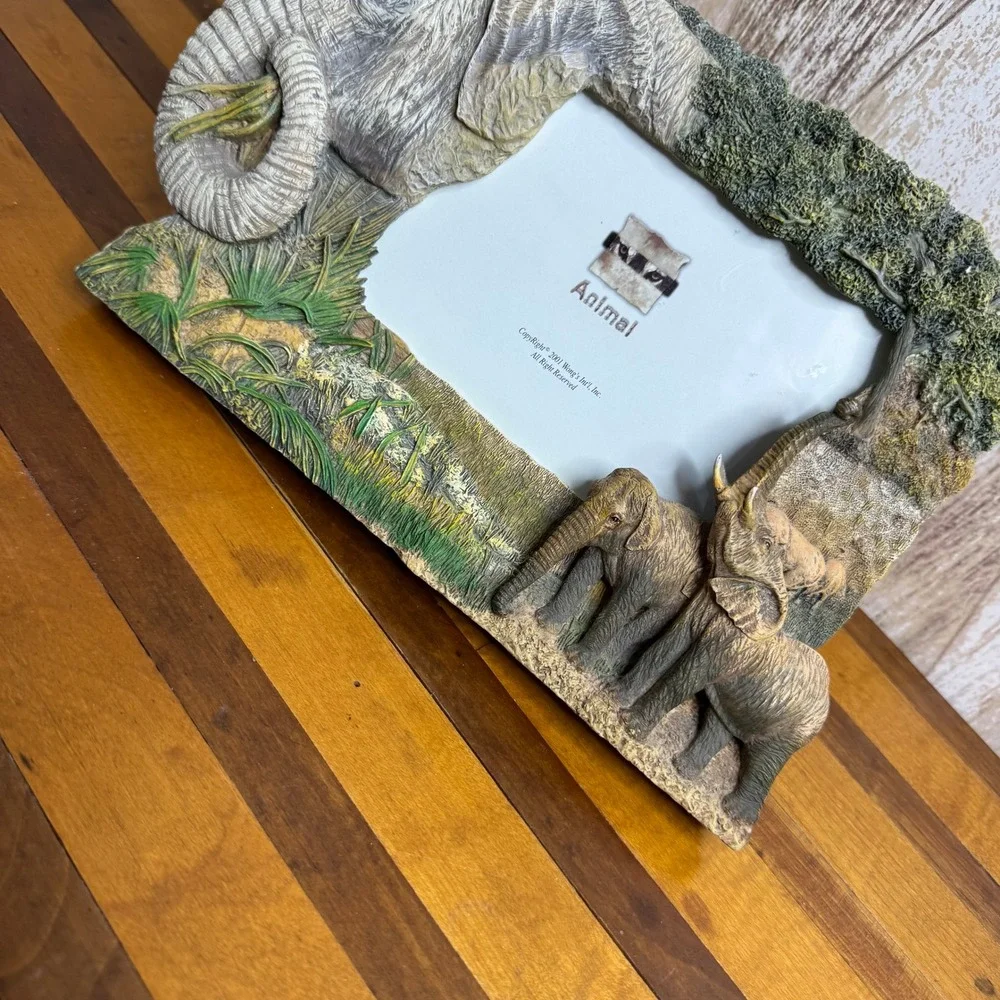 Elephant Family Tree Frame 4x6‎ Photo Display Resin Safari Jungle Animal Decor
